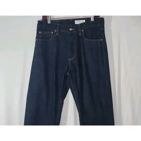 Gustin Dark Blue Straight Men Jeans - Picture 4 of 15